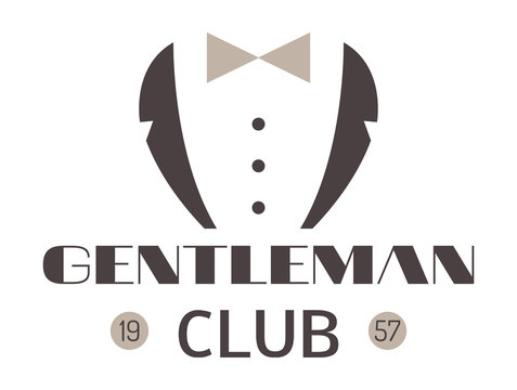 Gentlemens hipster icon logo vector badge