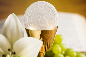 Eucharist, sacrament of communion background - 122312182