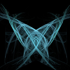 Abstract fractal  3d butterfly shape