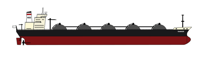 Fototapeta na wymiar Gas tanker illustration