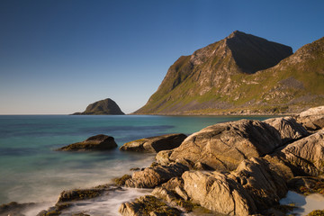 Vik beach under a blue sky