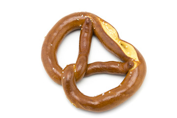 Tasty bread on white background