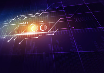 Sound equalizer background . Mixed media