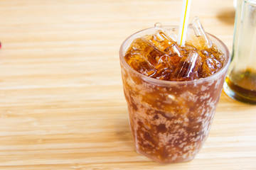 Soft drink with ice