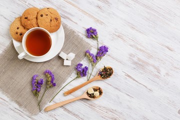 Herbal tea and cookies