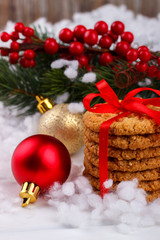 Glass of milk and cookies