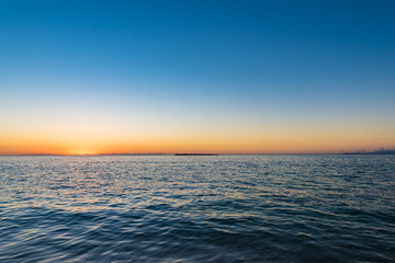 Fototapeta premium Sunrise, sea, landscape. Okinawa, Japan, Asia.
