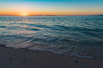 Sunrise, sea, landscape. Okinawa, Japan, Asia.