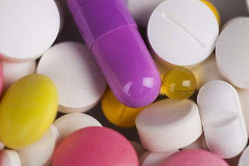 Medicine and healthy, Close up of capsules