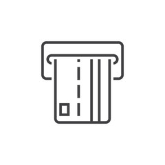 Atm line icon, outline vector logo, linear pictogram isolated on white, pixel perfect illustration