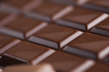 Bars Chocolate , candy sweet, dessert food on wooden background