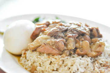 pork stewed on rice