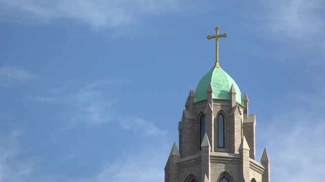 Religious building with a cross on top