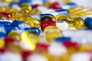 Closeup of medical, healthy background