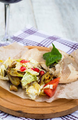 fish with vegetables