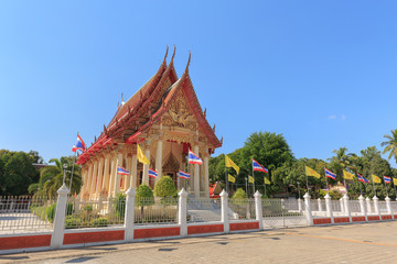 Naklejka premium The view of Sattahip Temple in day time at Sattahip,Thailand .