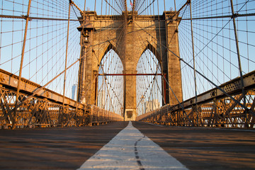 Brooklyn Bridge at sunrise, New York City