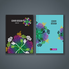 Brochure template layout, cover design of annual report, book, magazine