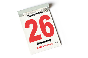 25. Dezember 2017 2. Weihnachtstag