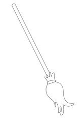 halloween creepy scary witches broomstick vector symbol icon des