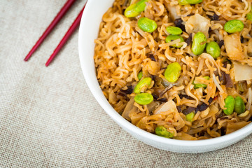 fried noodle asian food on the table