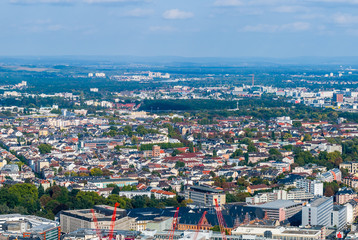 Fototapeta na wymiar Frankfurt from above, Germany