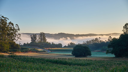 Pilgrims, Road to Compostela, pilgrims Road to French Santiago de Compostela, Galicia, Spain, landscapes in the pilgrimage to Santiago de Compostela