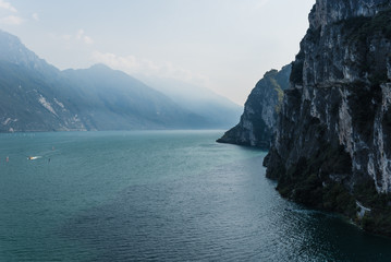 Naklejka premium Beautiful landscape around lake garda