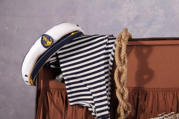 The composition on the marine theme