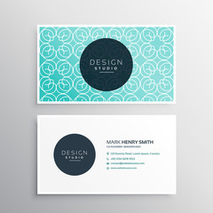 modern business card in blue pattern