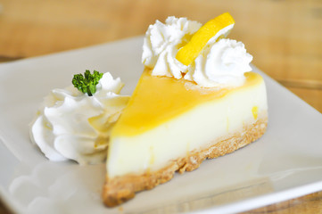 lemon cheese cake or  lemon cheese pie
