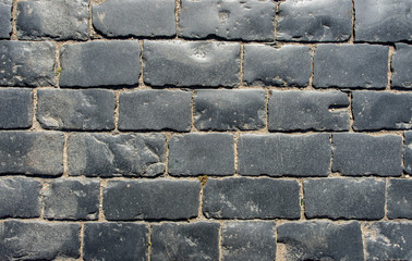 Black stone brick background