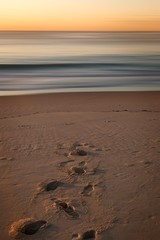 Footsteps at the beach