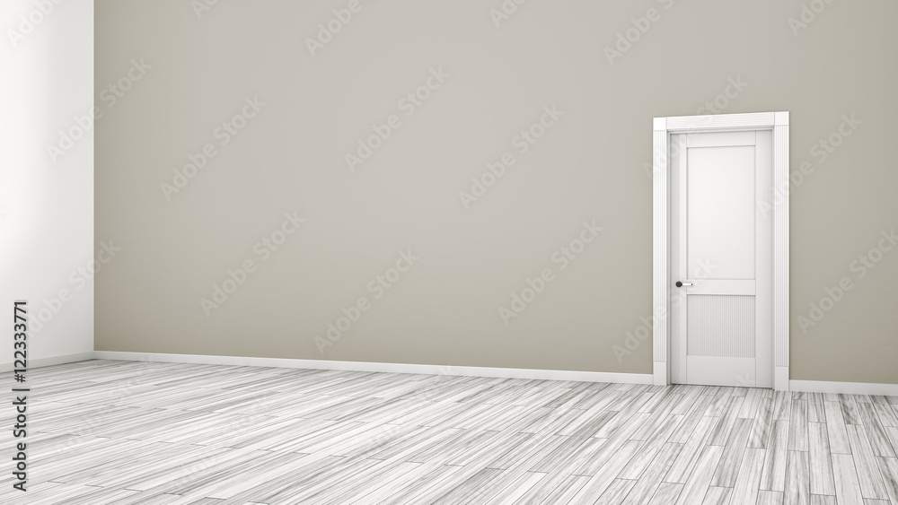 Canvas Prints grey wall and door background