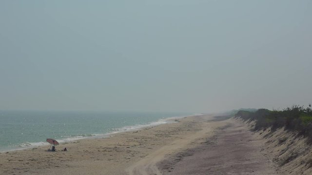 Dramatic view of Ho Hum beach on Fire Island