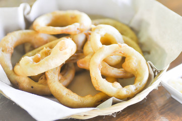 onion ring or deep-fried onion