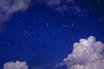 night sky with stars.