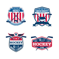 Naklejka premium hockey logo set,sport identity,team,tournament.