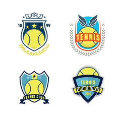 tennis logo set,championship,tournament,decal,vector illustratio