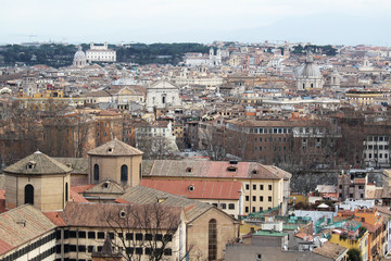Fototapeta na wymiar View from Gianicolo hill, Rome, Italy