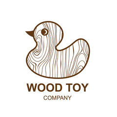 Abstract icon with wooden texture,toy duck,Logo design,Vector illustration,concept wood, sign,symbol,icon,Interesting design template for your company logo