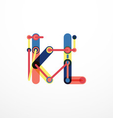 Abstract line design letter logo