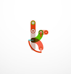 Abstract line design letter logo