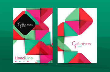 Geometric design, business annual report a4 brochure