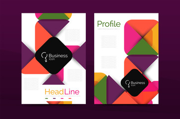 Geometric design, business annual report a4 brochure