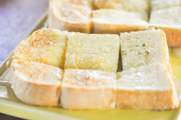 toast with butter topping