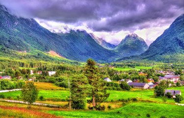 Naklejka na ściany i meble Landscapes of Norway in Sogn og Fjordane county