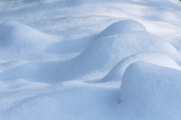 Drifts of snow. Winter background