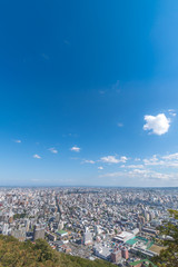 円山から見下ろす夏の札幌市
