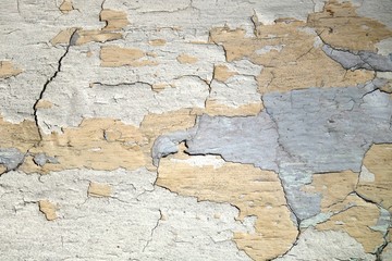Abstract background of peeling paint on concrete wall